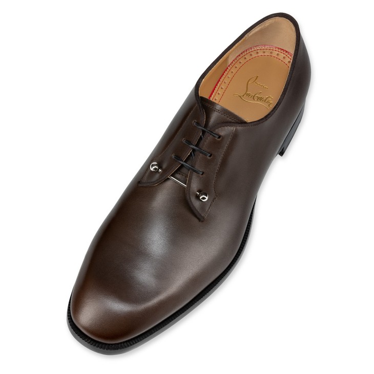 Christian Louboutin Chambeliss Men Buckle Shoes Brown | SVKUDF-248