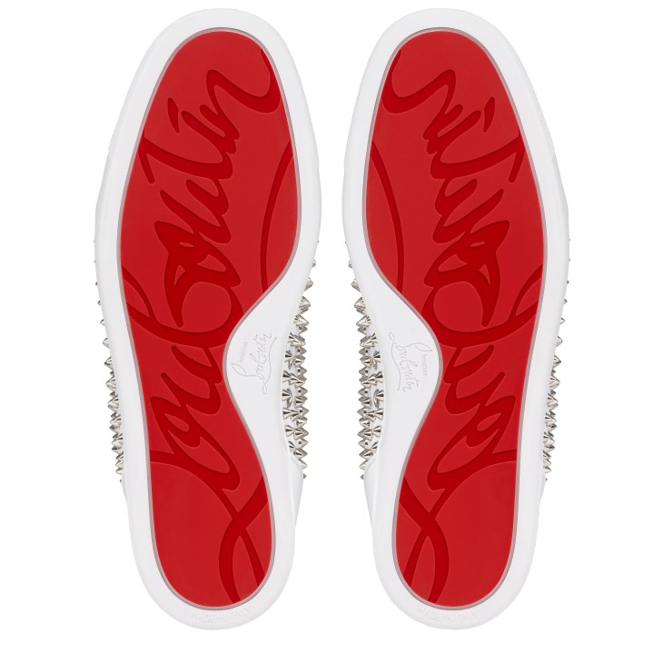 Christian Louboutin Louis Spikes Junior Men Sneakers White | HGOBSK-071