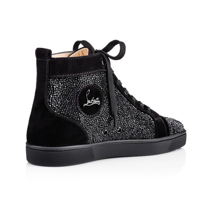 Christian Louboutin Louis Strass Men Sneakers Black | WRDILA-289