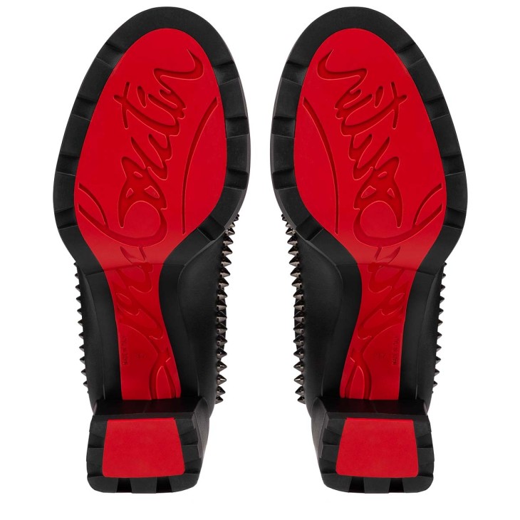 Christian Louboutin Out Line Spike Lug Women Boots Black | LYKRPC-291
