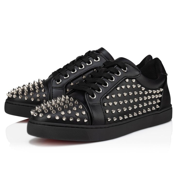 Christian Louboutin Vieira Night Spikes Women Sneakers Black | OABZVD-905